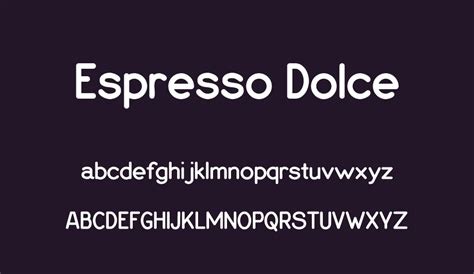 Espresso Dolce Font .